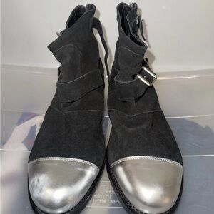 Balmain Stylish Black and Silver Women's Boots